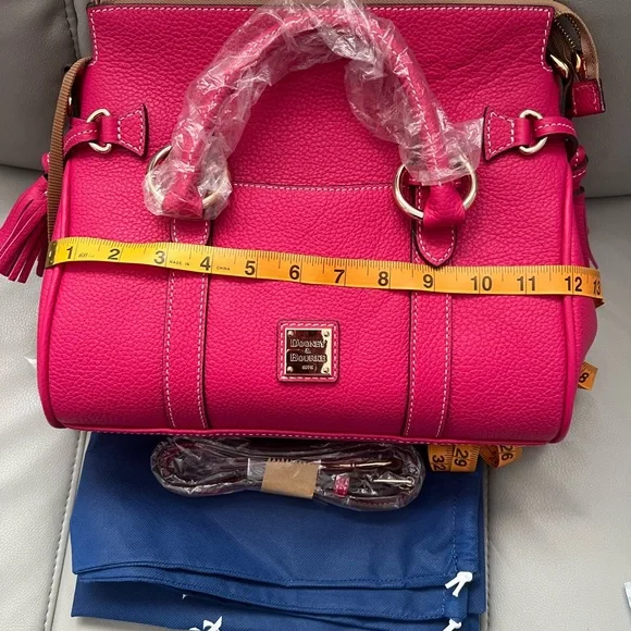 Dooney & Bourke Sorrento Satchel 30 with pocket - Rose - Picture 11 of 11